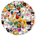 56-piece waterproof cartoon chicken stickers for luggage, helmets and creative decoration - Funny Cartoon Chicken Style (T01042752)