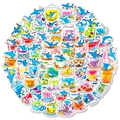 56 autocollants de requins mignons avec boissons pour décoration de pc et journaux - T01042748