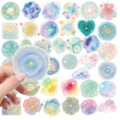 Träumerisches Aquarell-Galaxie-PET-Sticker-Set mit Sternennebel-Motiven für DIY-Basteln - Aquarell Galaxie Universum Stil (T01042781)