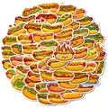 Set di 56 adesivi graffiti hot dog con simpatici personaggi dei cartoni per decorazioni DIY - Stile Graffiti Hot Dog (T01042828)