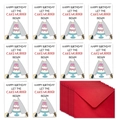 Detail of 10-piece humorous birthday card set with cake graphics and red envelopes - Cake Murder Pun Illustration(T02040279)