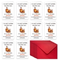 Set of 10 whiskey themed Father's Day cards with red envelopes on white background - Humorous Whiskey Style (T02040238)