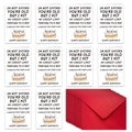 Funny birthday card set with 10 greeting cards and vibrant red envelopes for gift giving - Age Joke Humorous Illustration(T02040280)