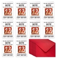 Funny bestie birthday card set with 10 illustrated cards and matching red envelopes - Drinking Besties Style (T02040203)