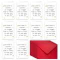 Lot de 10 cartes d'adieu avec étoiles dorées et enveloppes rouges pour collègues - Style Étoiles Dorées (T02040249)