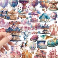 56 pieces of dreamy amusement park PET stickers featuring carousels and castles - Dreamy Amusement Park Style (T01042763)