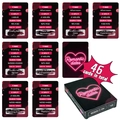 Set of 46 Romantic Dates scratch-off cards for couples with creative neon design and box - Couple Dating Theme Style (T01042848)