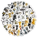Set of 56 unique cartoon animal graffiti stickers featuring cute hand-drawn illustrations - Frizzy Animal Pattern Set (T01042843)
