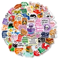 Pack de 56 pegatinas de PVC impermeables para amantes de la lectura y decoración DIY - Serie Temática de Lectura (T01042894)