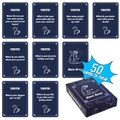 Set gioco party Dare Zone con 50 carte verità e domande per conversazioni - Serie Blu Profondo (T01042915)