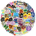 Set of 56 colorful motivational graffiti stickers with positive English quotes - Inspirational Phrases Style(T01042887)