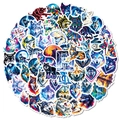 Lot de 56 stickers thème loup aux designs artistiques pour ordinateurs et bagages - Style de Graffiti sur le Thème du Loup (T01042867)
