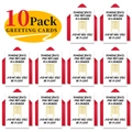 Detailset aus 10 minimalistischen Grußkarten mit roten Umschlägen für romantische Botschaften - Schublade Liebesbotschaft Stil (T020400579)