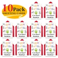 Detailed set of 10 funny birthday cards with red envelopes and pet-themed typography - Funny Birthday Greeting Card (T020400583)