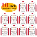 Set of 10 funny pet themed happy birthday greeting cards with red envelopes and paw prints - Fun Pet Style (T020400582)