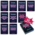 50 intimacy-building couple interaction game cards with neon style design for date nights - Neon Style Multiple Cards (T01042910)