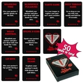 Adult couples card game with 50 romantic interaction cards and black storage box - T01042911 (english)