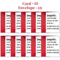 Set dettagliato di 10 biglietti d'auguri umoristici per figlia con 10 buste rosse in riga - Set Di Benedizione Per Figlia (T020400566)