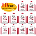 Lot de 10 cartes de vœux minimalistes avec enveloppes rouges et messages élégants imprimés - Ensemble carte de vœux et enveloppe