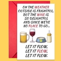 Divertida tarjeta de San Valentín con motivos de cerveza y vino y sobre rojo - Estilo Ilustración Divertida Botella de Vino de Cerveza (T02040183)