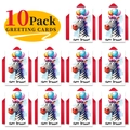 10-pack of colorful watercolor zebra birthday cards with vibrant red envelopes - Zebra Balloon Greeting Card And Envelope Set (T020400617)