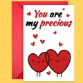 Tarjeta de San Valentín 'You are my precious' con sobre rojo e ilustración de corazón - Estilo Eres Mi Preciado Lindos Corazones (T02040196)