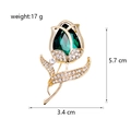 Eleganter tulpenförmiger Kristall-Anstecknadel in Smaragdgrün mit Goldakzenten - Smaragdgrün (C038-D)