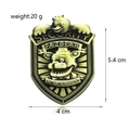 Security Fazbear Entertainment shield badge with bear relief in antique bronze finish - Bronze Game Bear Badge (AL1174-A)