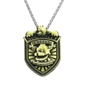 Five Nights at Freddy's bronze shield pendant necklace with Fazbear logo detail - Necklace / Bronze Game Bear Necklace (AL1174-B)