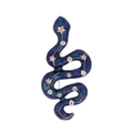 Spilla serpente blu scuro con finitura glitterata e cristalli di costellazioni celesti - Stile Serpente Blu Scuro (AL1400-A)