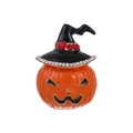 Spilla vintage di Halloween con zucca e strega con smalto colorato e strass brillanti - Cappello da Strega di Zucca di Halloween (C346-A)