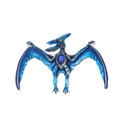Mythical dragon brooch in blue enamel with sparkling crystal accents for suits - Deep Blue Style (AL1532-B)