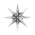 Minimalistische achthoekige sterrenspeld van antieke zilverlegering op witte basis - Zilver (C498-C)