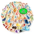 Set de 50 pegatinas vintage de princesas con elegantes vestidos clásicos para scrapbooking - T01042549