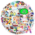 Set di 50 adesivi impermeabili per sensibilizzazione autismo con cuori puzzle - T01042556