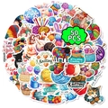 50 adesivi colorati a tema maglia e uncinetto con gomitoli di lana e animali carini - Stile Tema Lavoro a Maglia (T01042547)