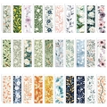 Detailed grid display of 30 classical bookmarks featuring vintage floral and botanical art - 30 Designs Mixed (T01042610)