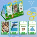 Set di 69 carte educative con animali realistici e supporto verde per l'apprendimento - Set di Carte a Fogli Mobili in Piedi (T01042510)