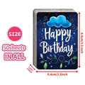 Lote de 50 tarjetas de feliz cumpleaños con dibujos animados y motivos de estrellas azules - 50 patrones de dibujos animados diferentes (T01042608)