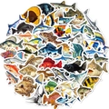 Collection d'autocollants de poissons de mer colorés et étanches pour bagages et laptops - Autocollants Thème Poisson(T01042635)