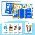 SENTENCE MAKING educatieve set met woordkaarten en blauwe houder om Engels te leren - Engelse Zinnen Bouw Set (T01042648)