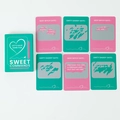 Adult interactive couple game cards Sweet Commands with scratch-off activities - Pink and Teal Interactive Cards (T01042675)