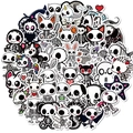 50 Stück Schwarz-Weiß-Cartoon-Skelett-Aufkleber für DIY Scrapbooking und Dekoration - Cartoon Tier Skelett Stil(T01042671)