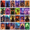 Set di 50 decorazioni murali di Halloween con fantasmi colorati, streghe e castelli spettrali - Tema Halloween (T01042072)