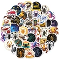 50 pieces of waterproof Scorpio constellation stickers in various artistic cartoon styles - Scorpio Series (T01042662)