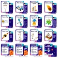 Flashcard educative sullo spazio per bambini con 16 schede di apprendimento a tema spaziale - Stile Esplorazione Spaziale (T01041510)