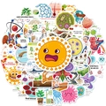 50pcs waterproof science biology stickers featuring cell structures and life cycles - Biological Science Series (T01041434)