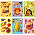 Thanksgiving DIY stickers set with turkey and pumpkin patterns for kids education - Thanksgiving Puzzle Face Change Sticker (T01042062)