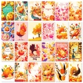 Set mit 24 Thanksgiving-Karten mit Aquarell-Herbsternte-Kürbissen und Truthähnen - Erntedank-Thema (T01042087)