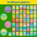 Detalle de 50 tarjetas de afirmación coloridas con degradado arcoíris y citas positivas - Estilo de Ilustración Degradada (T01042672)